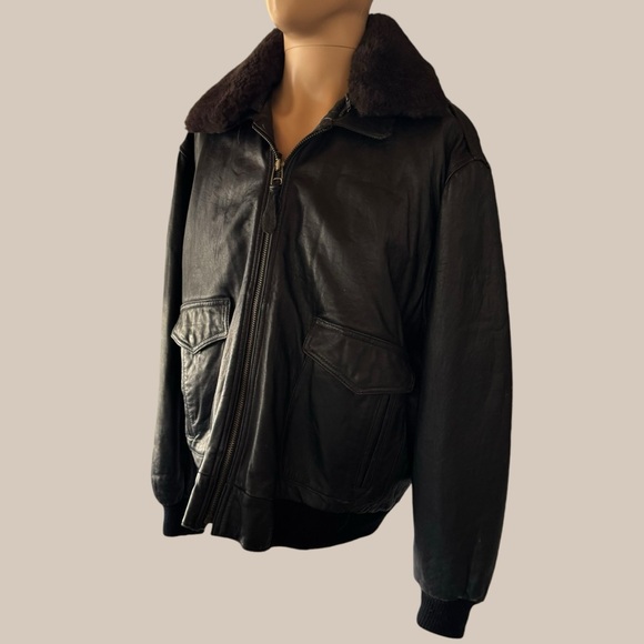 Vintage Ruggadier Black Leather Jacket - Picture 3 of 5